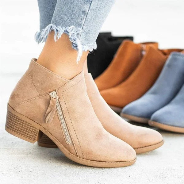 Heel - Orthopaedic Leather Ankle Boots for Women - Durable Comfort - Stylish Support