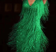 Glamorous Sequin Fringe Flapper Dress - Women - Liselotte