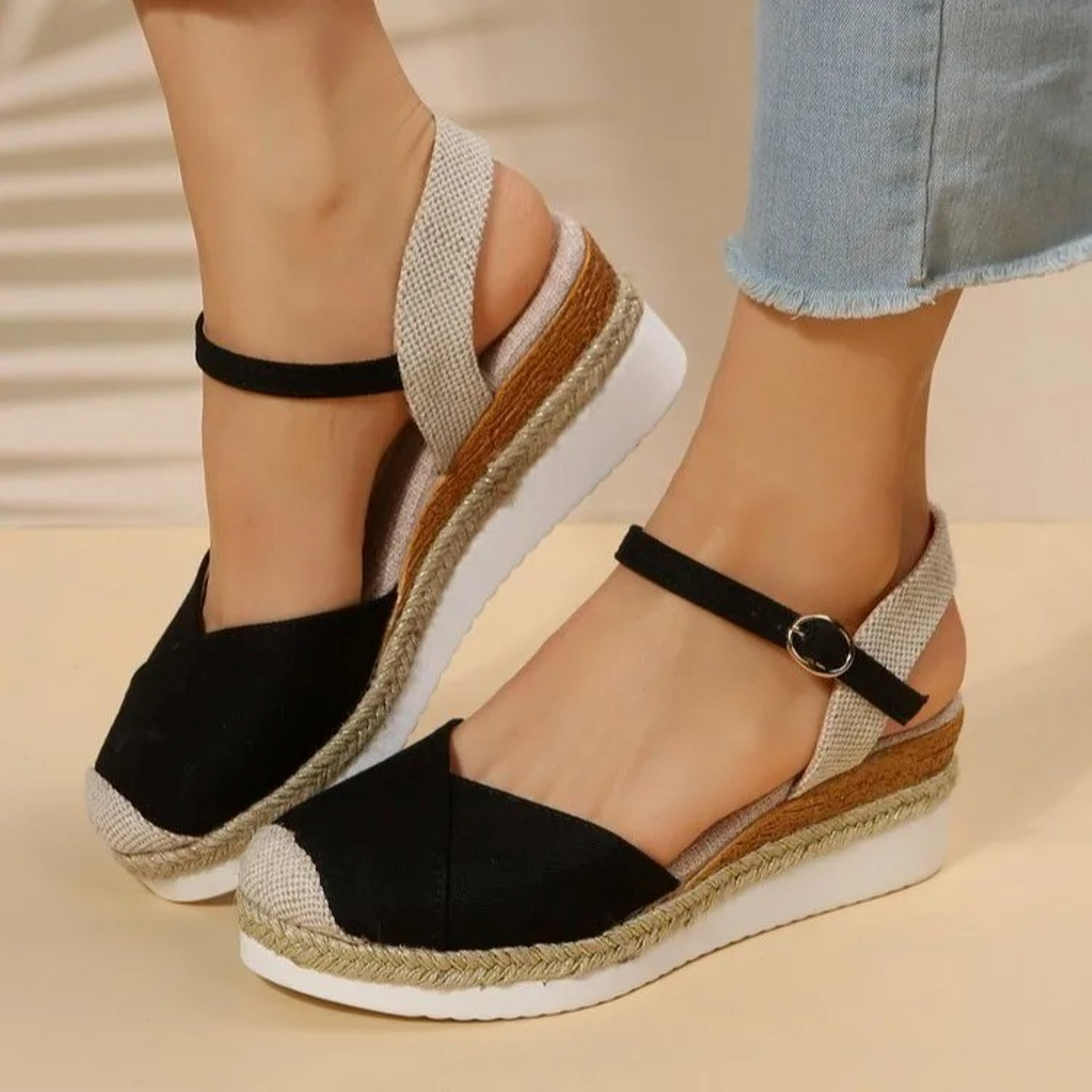 Ladies' Sandals - Buckle Closure - Closed Toe - Isabelle Luo