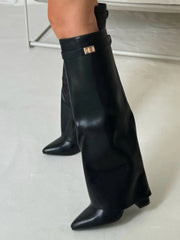 Knee-high suede boots - Heel - Elegant design