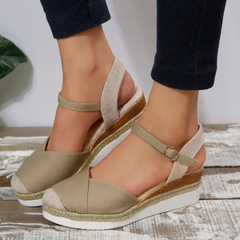 Ladies' Sandals - Buckle Closure - Closed Toe - Isabelle Luo