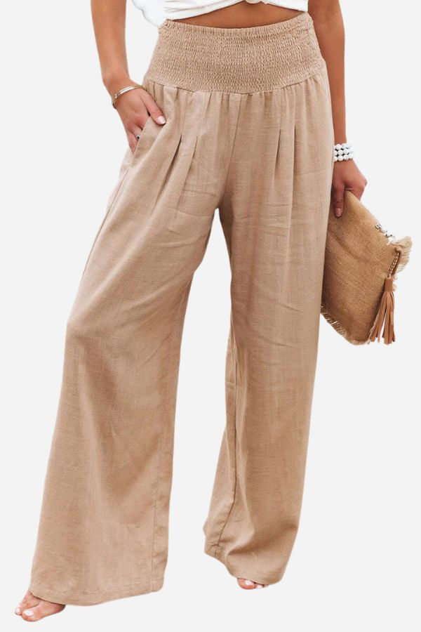 Palazzo High-Waisted Trousers - Elegant Fit