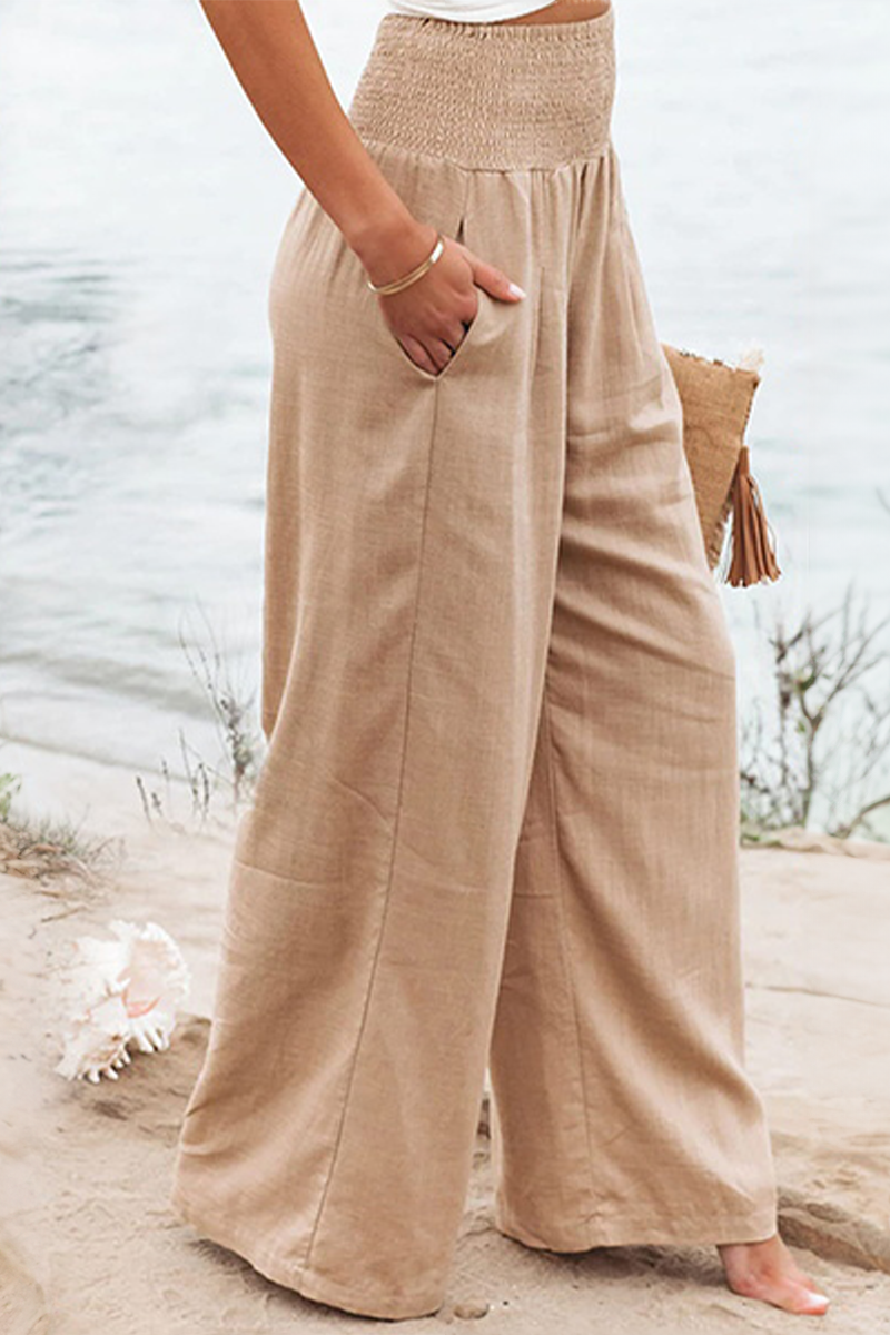 Palazzo High-Waisted Trousers - Elegant Fit