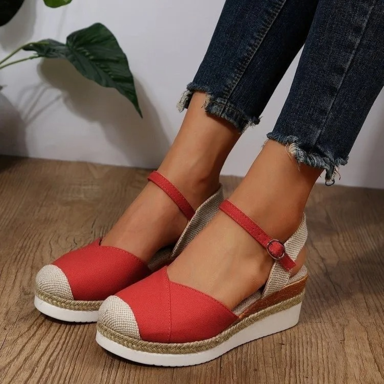 Ladies' Sandals - Buckle Closure - Closed Toe - Isabelle Luo