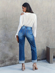Delilah Asymmetrical Straight-Leg Jeans Women - Stylish Fit