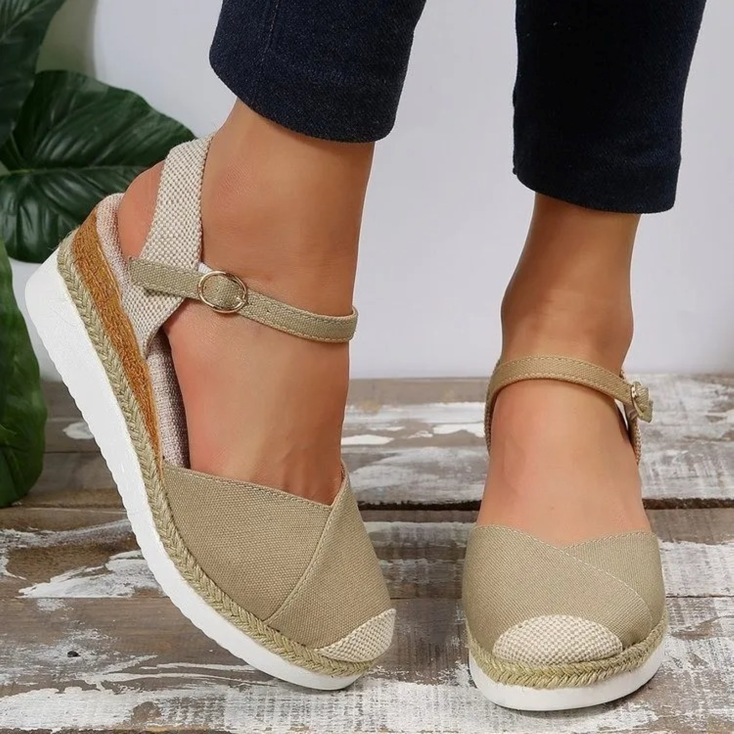 Ladies' Sandals - Buckle Closure - Closed Toe - Isabelle Luo