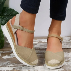 Ladies' Sandals - Buckle Closure - Closed Toe - Isabelle Luo