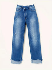 Delilah Asymmetrical Straight-Leg Jeans Women - Stylish Fit