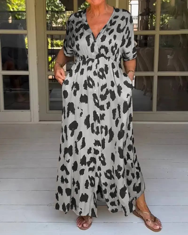 Maxi Dress Leopard Print - Esmee Stylish Summer Wear