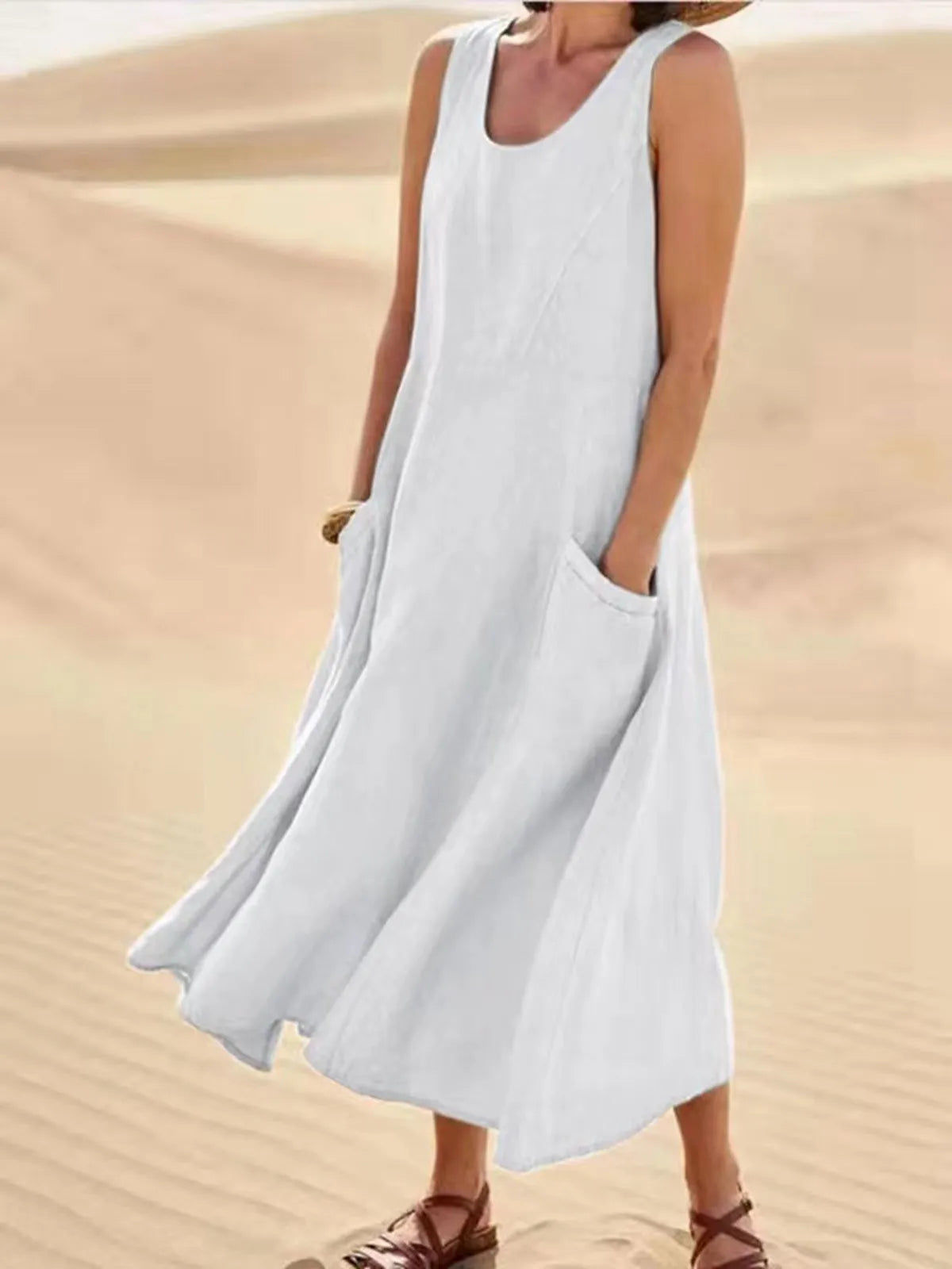 Sleeveless Loose-Fitting Top for Women - Comfortable Stylish