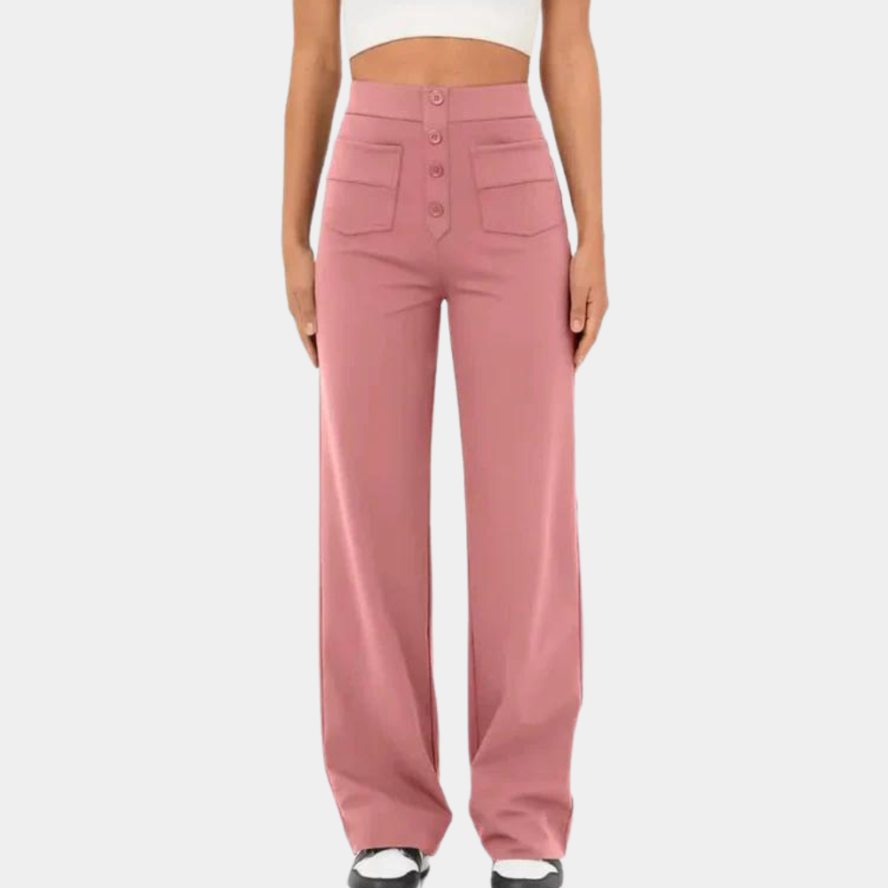 Casual High-Waisted Trousers for Women - Comfortable