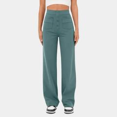 Casual High-Waisted Trousers for Women - Comfortable