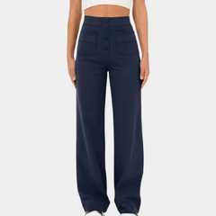 Casual High-Waisted Trousers for Women - Comfortable
