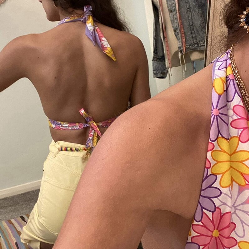 Amity Halter Top - Summer Cheerful - Stylish Luo