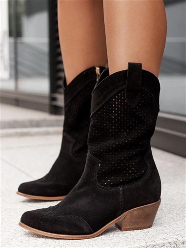Mid-calf Western Cowboy Boots for Women