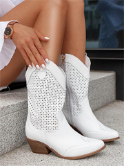 Mid-calf Western Cowboy Boots for Women