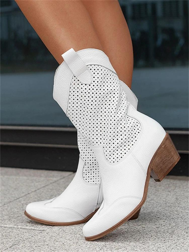 Mid-calf Western Cowboy Boots for Women