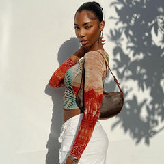 Arty Mesh Top - Edgy Design - Bold Fashion Statement
