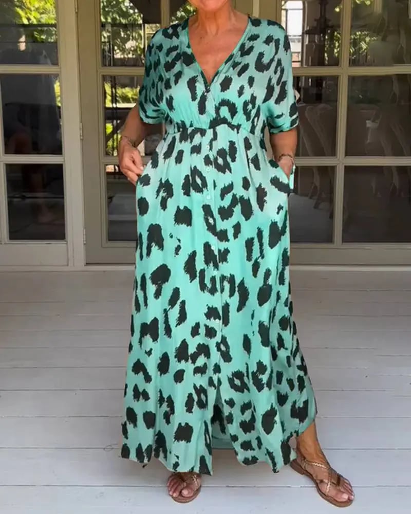 Maxi Dress Leopard Print - Esmee Stylish Summer Wear