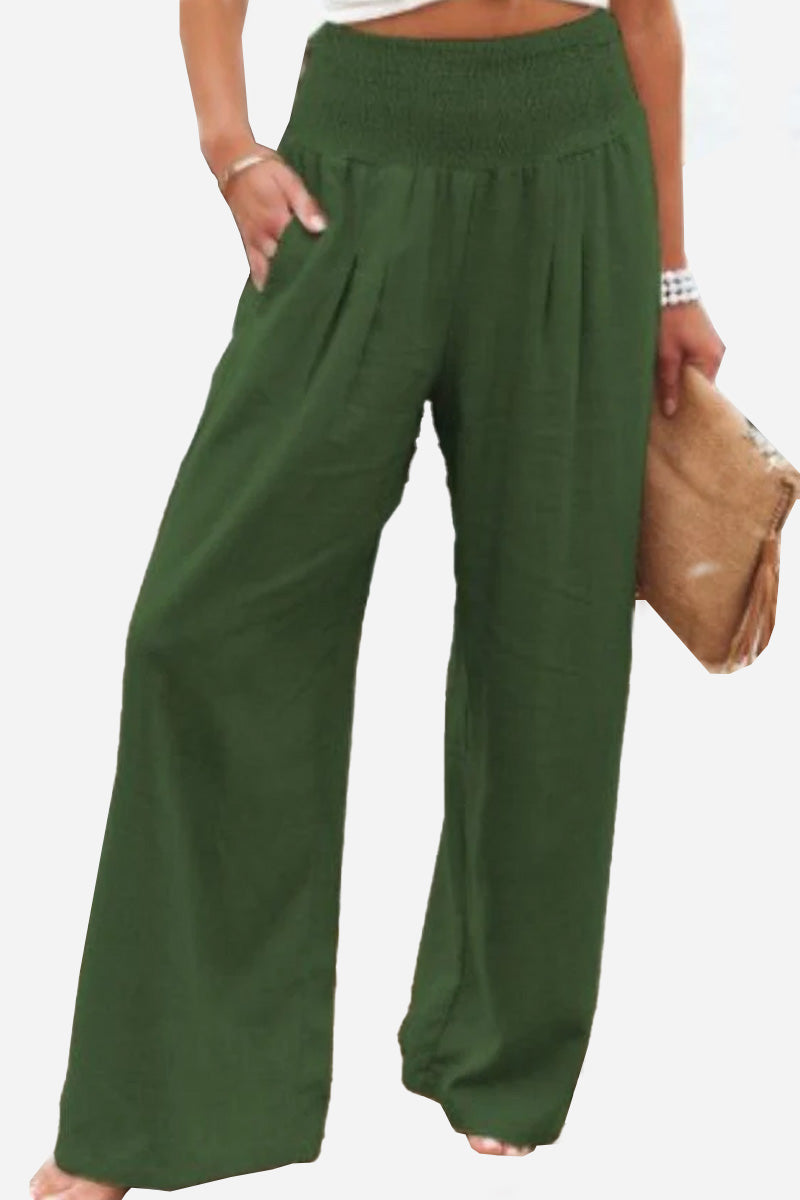 Palazzo High-Waisted Trousers - Elegant Fit