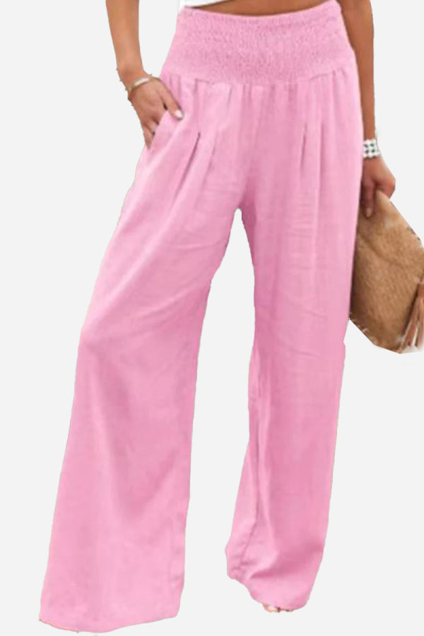 Palazzo High-Waisted Trousers - Elegant Fit