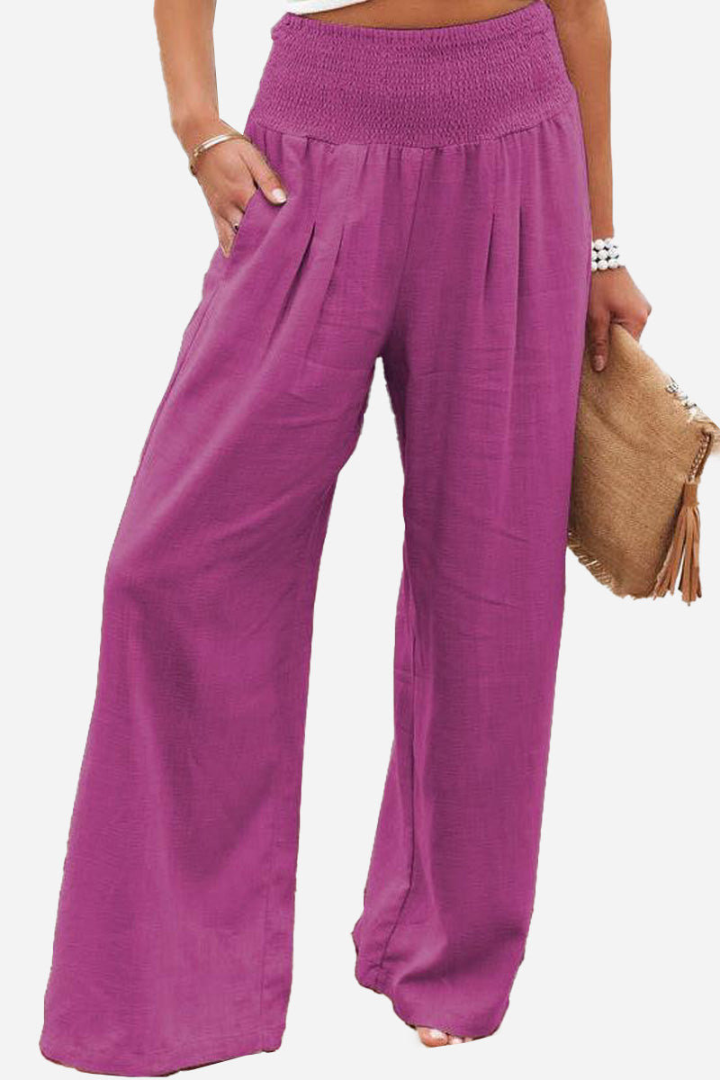 Palazzo High-Waisted Trousers - Elegant Fit