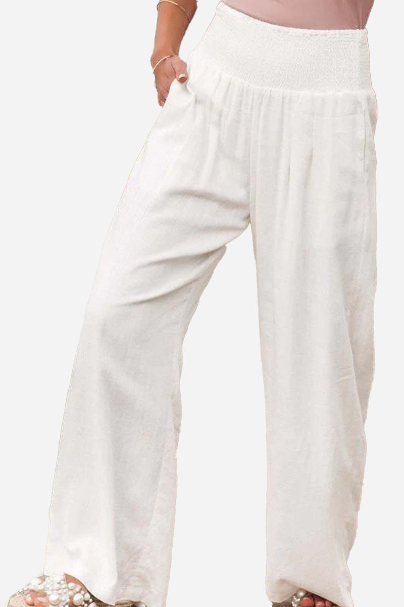 Palazzo High-Waisted Trousers - Elegant Fit