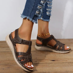 Orthopaedic Leather Ladies Sandals - Mukavuus & Tuki